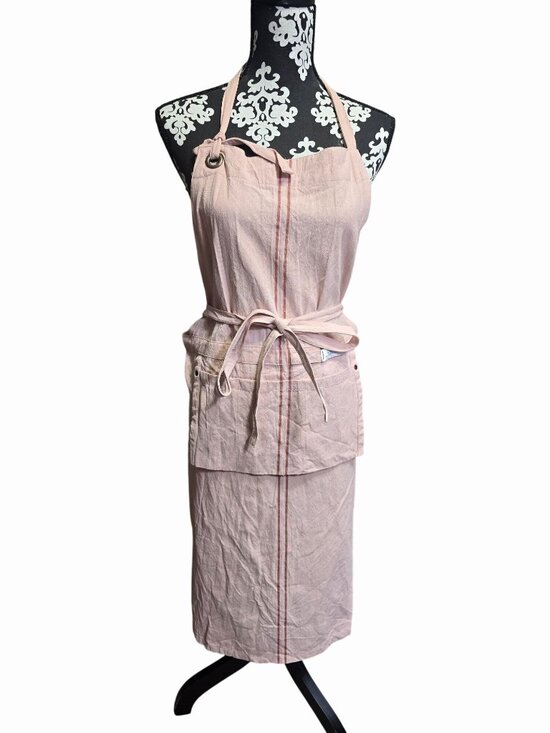Anthropologie Other - Anthropologie Pink 100%Cotton Apron Adjustable